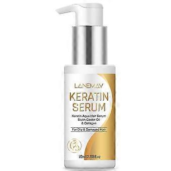 VITAMINES cosmétiques capillaires Sérum capillaire à la kératine Sérum capillaireAnti Contrôle des frisottis Cheveux Soin réparateur d’huileBrillance Brillance et protection contre la chaleur pour les crépus secs endommagés loc