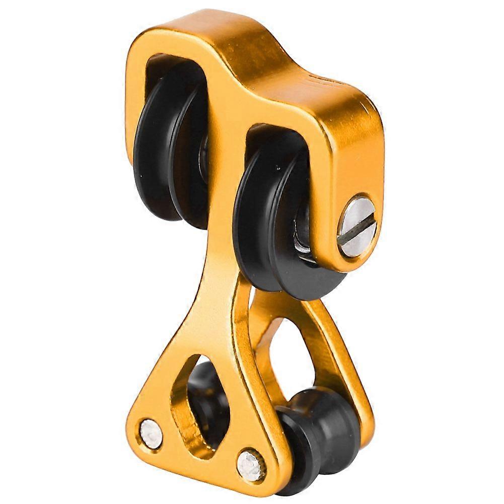 Aluminiumslegering Bueskyting Compound Bow Cable Slide String Splitter Roller Glide Yellow