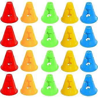 20pcs Kinder Trainingskegel, Verkehrskegel, Kinder Multifunktionskegel, Rollschuh-Hindernisse