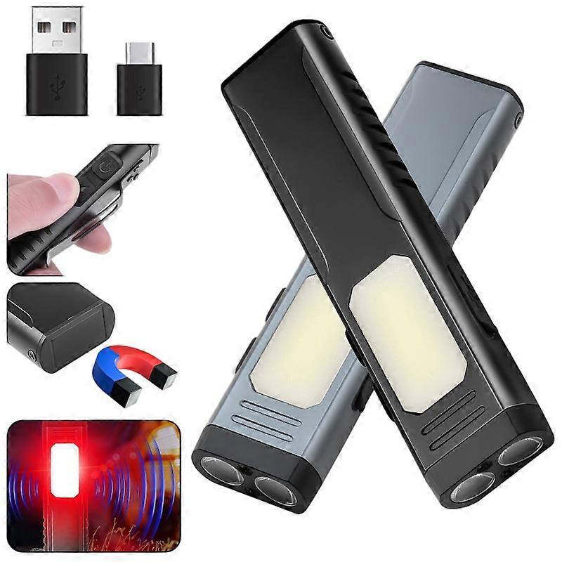 COB LED Work Light Rechargeable Magnetic Flashlight Lamp