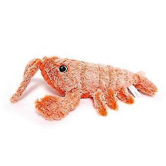 Gravity Jumping Shrimp Plush Toy - Rechargeable Simulation Lobster for Dogs & Cats, Polyester, PX38478