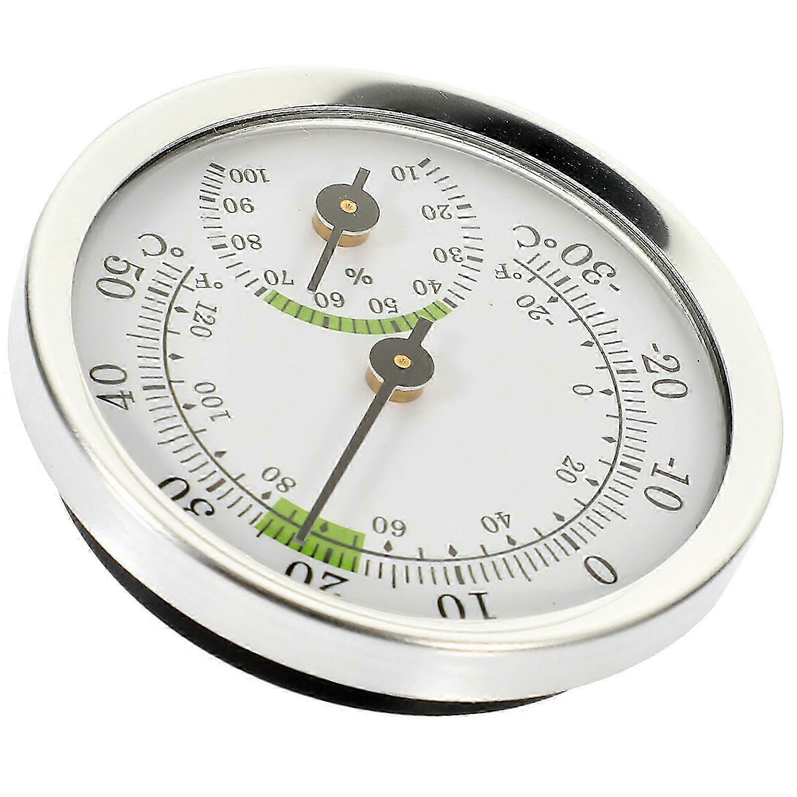 Micro Pointer Thermohygrometer Temperature Gauge Household Indoor Hygrometer Silver