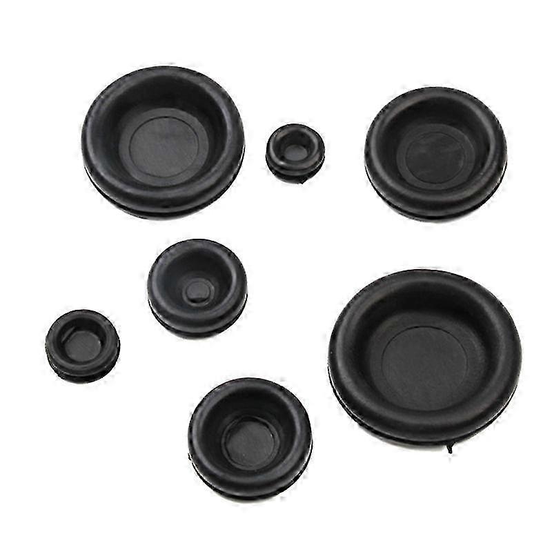 170Pcs 7 Sizes Rubber Grommet Assortment Kit, Firewall Hole Plug Set Electrical Wire Gasket Solid Ho