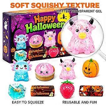 Creative Slow Return Squishies Mystery Box Set, Halloween Themed Malt Sugar Squishy Toys, Stress Relief Hand Relax Toy, Desk Decor & Party Favor Gifts