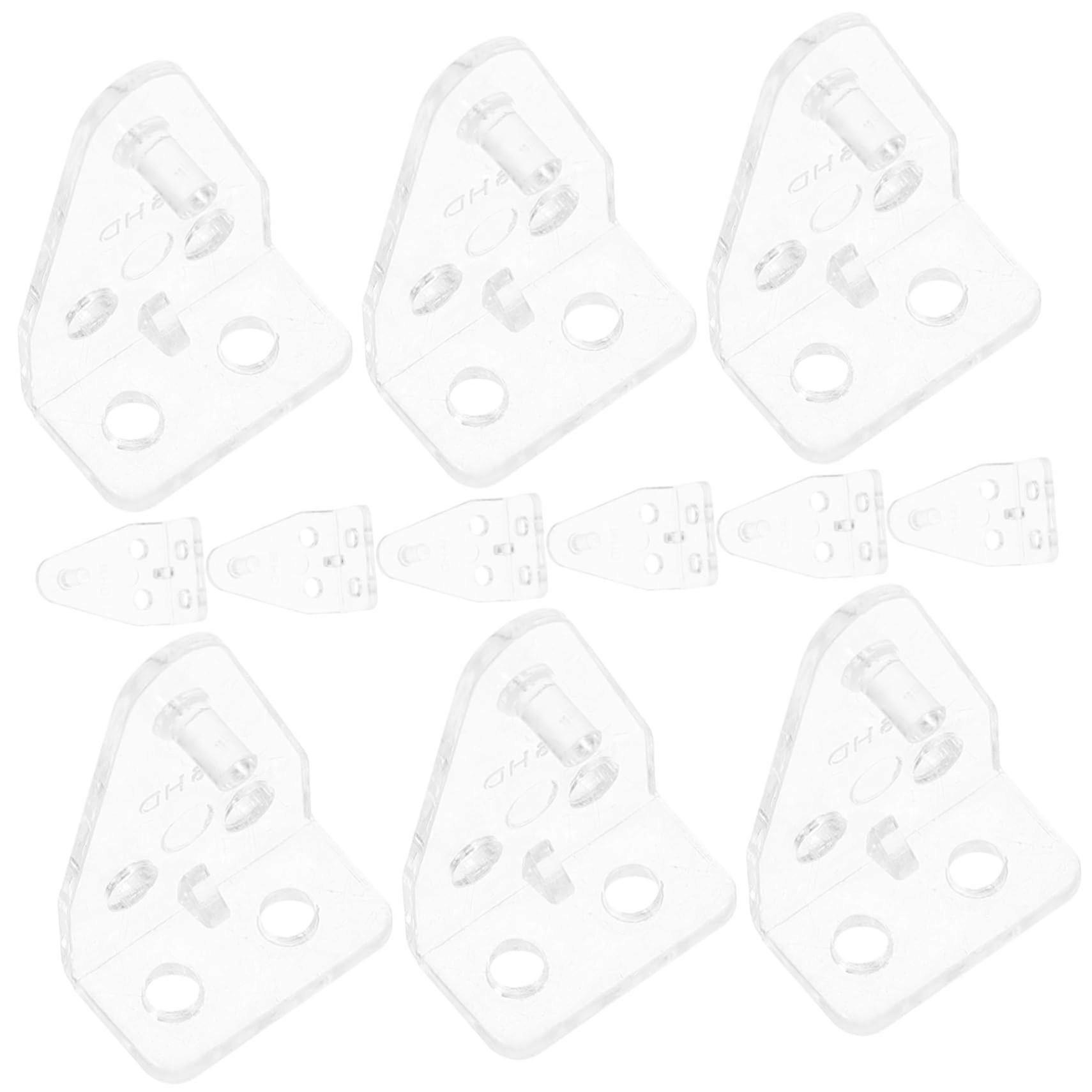 12pcs Blind Hold Down Brackets for Roller Shades, Clear Replacement Set with Stable Easy Installation
