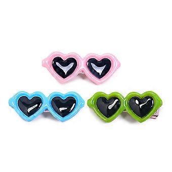 Dog Hair Accessory Heart Eyewear Glasses Hair Clip for Pet Use 20Pcs Assorted Color
