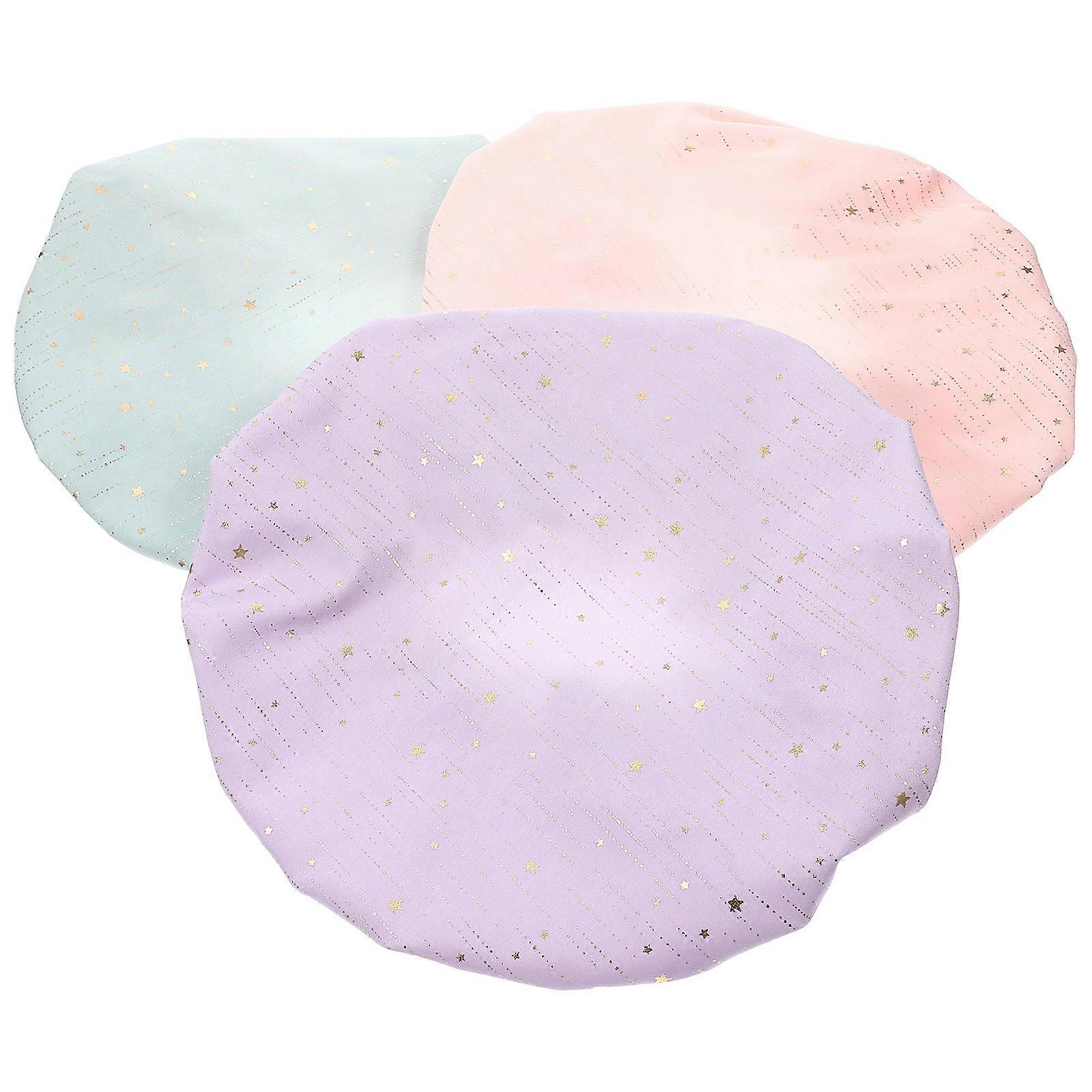 Portable Bath Caps Double-Layer Waterproof Shower Caps 15Pcs