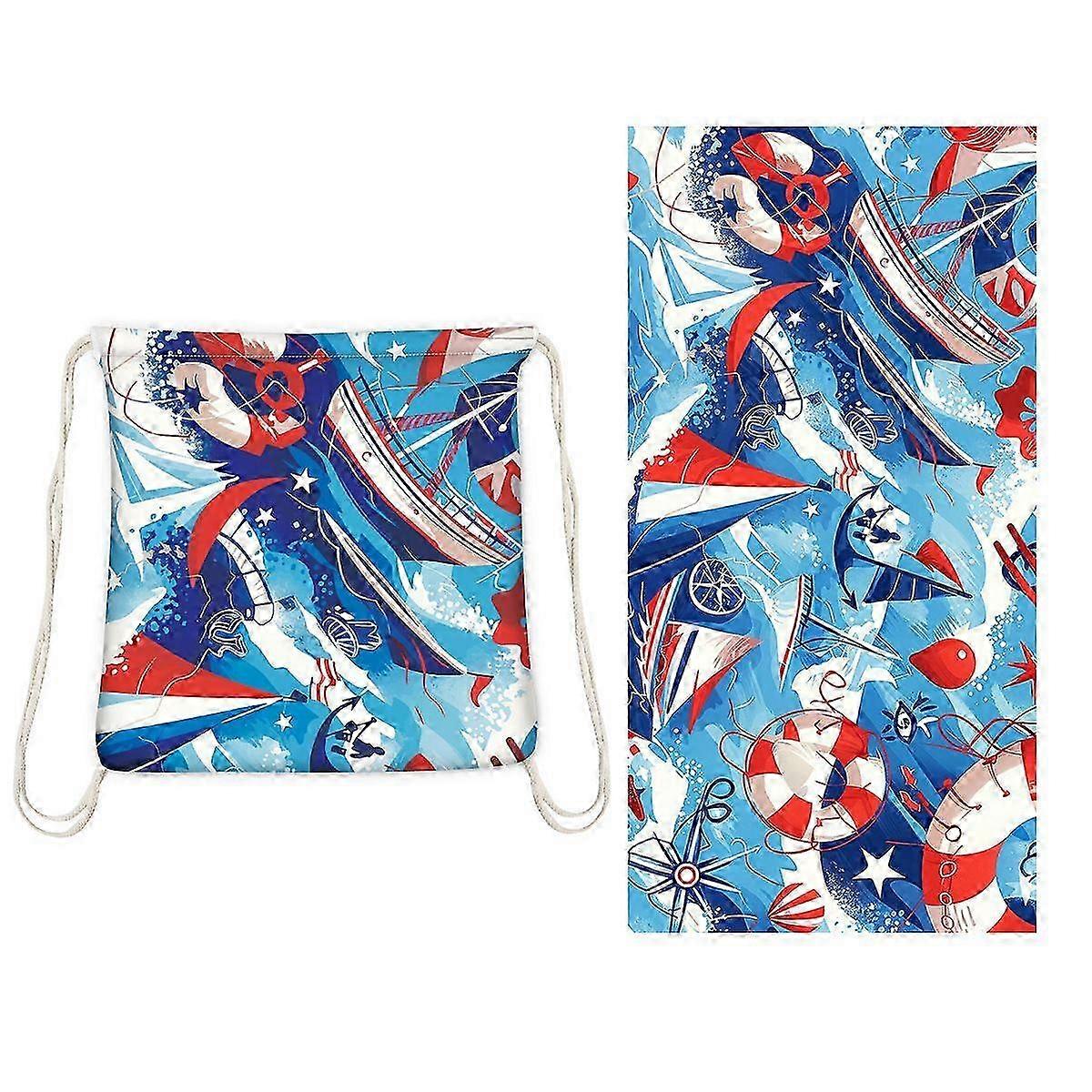 Microfiber Beach Towel With Backpack