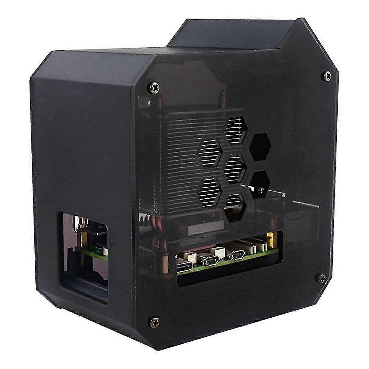 Para 5 Abs Mini Tower Fan Kit Jst 4 Pin Port Fan Kit Com Kit de Display Oled de 0,96 Polegadas
