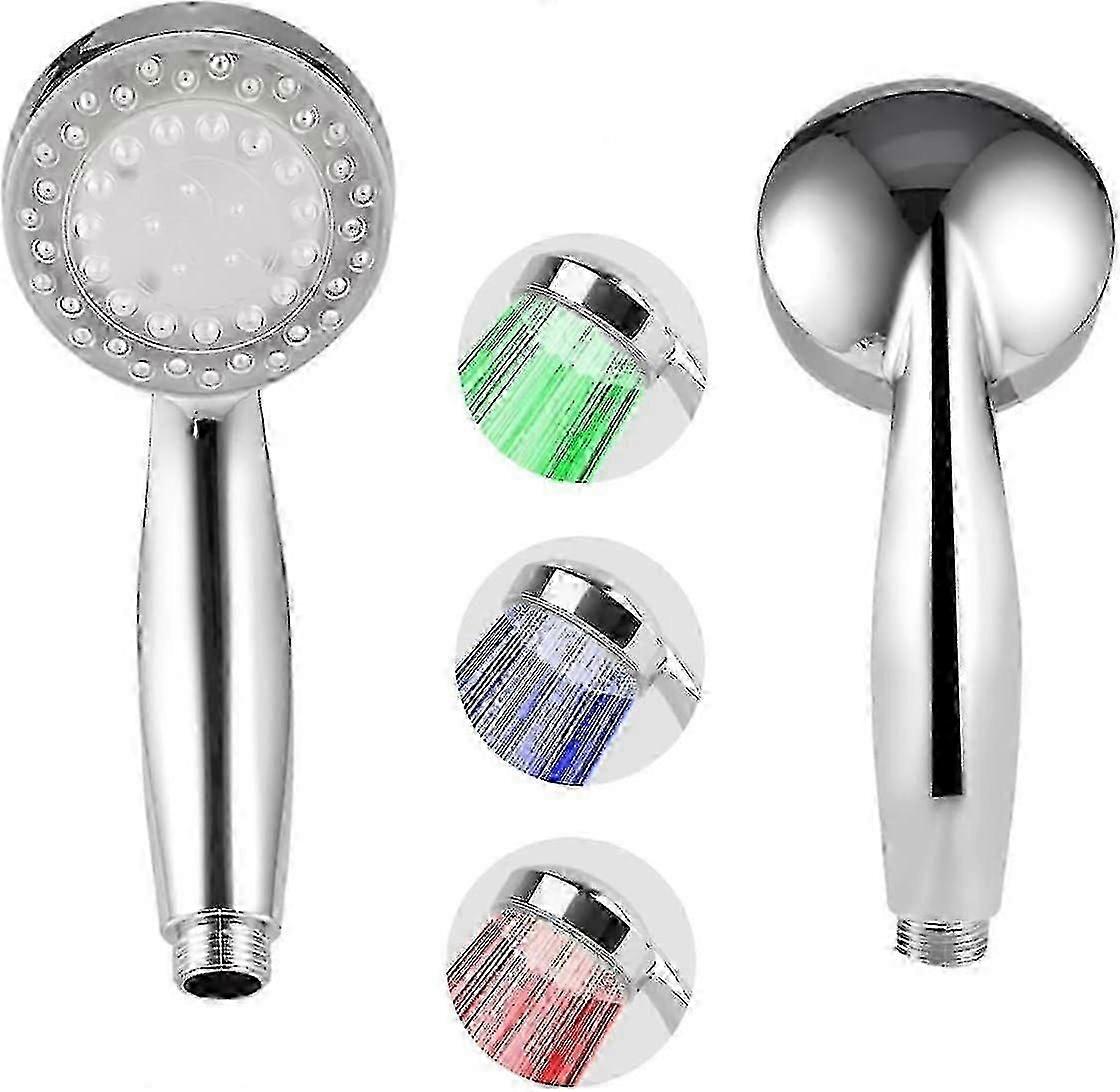 Led Shower Head Water Saving, 3 Colors Changing, Temperature Controlled