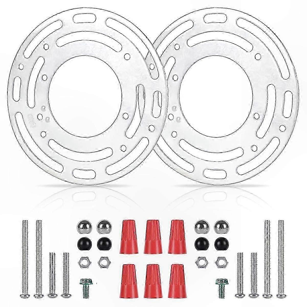 2-Pack Mounting Brackets compatible with Light Fixtures, Ceiling and Wall Plates with Hardware
