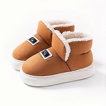 5 Sizes Available Fleece-Lined Thick-Soled Snow Boots for Men & Women, Warm Winter Footwear for Home & Outdoor