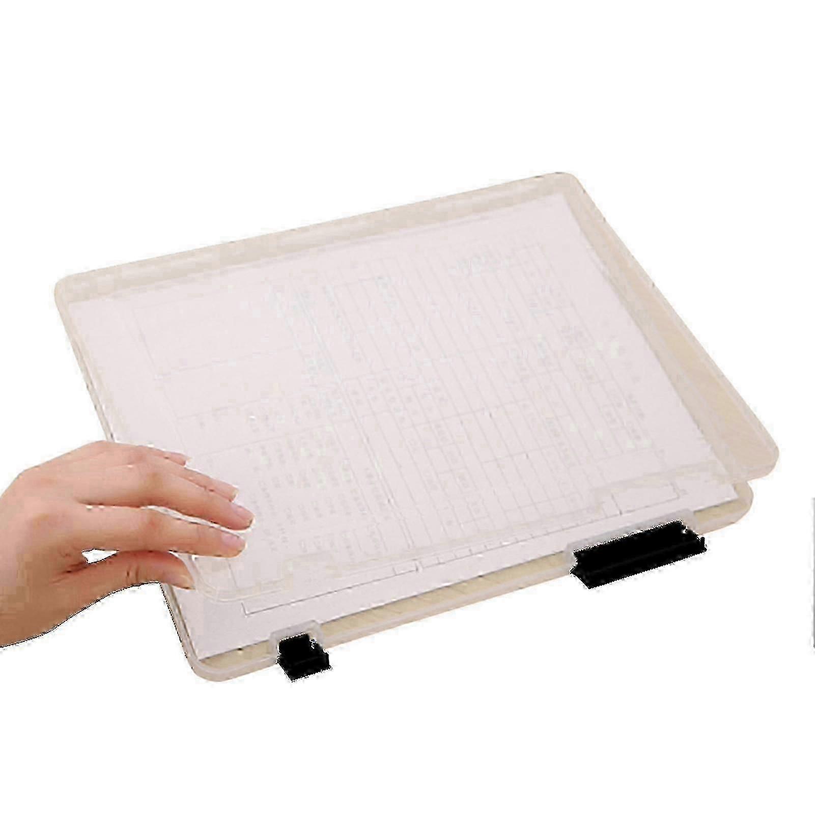 A4 Transparent PP Document Box Lightweight Portable File Storage for Magazines