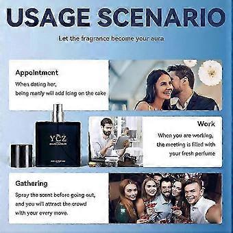 YCZ Blue Heren Eau de Cologne Houtachtige Geur Langdurige Geur Oceaan Fruitig Licht Frisheid Romantisch Cadeau