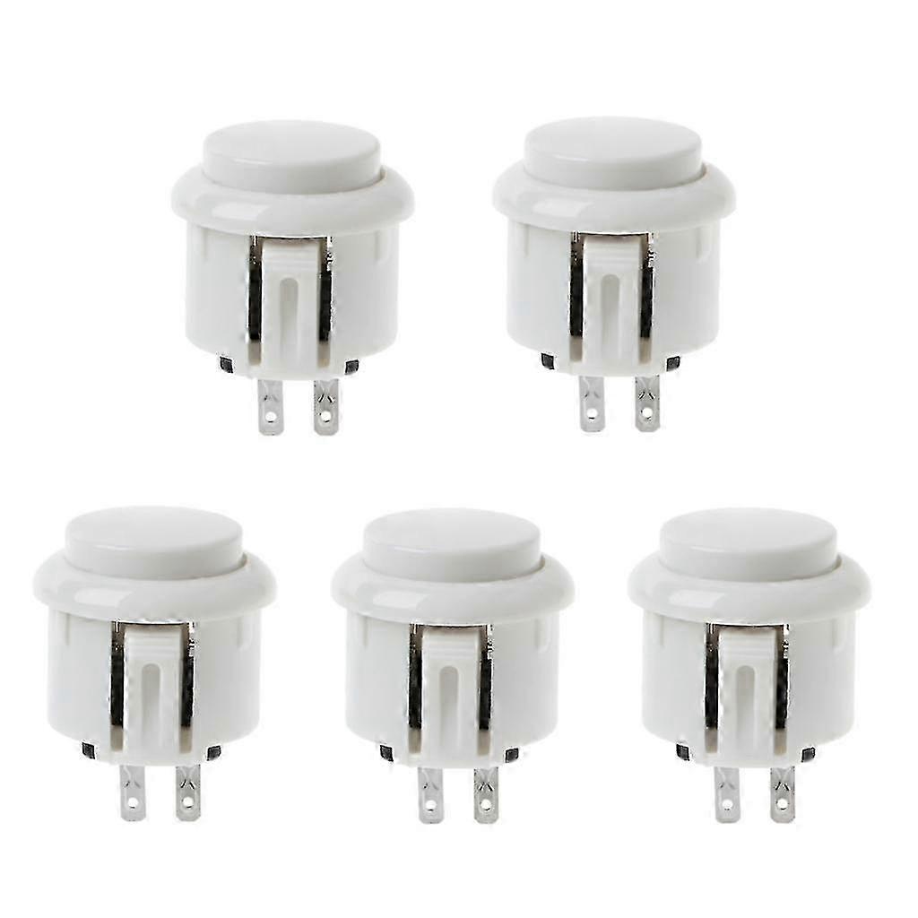 5pcs 24mm Arcade Game Round Button Diy Arcade Controller compatible with Jamma Mame-Good