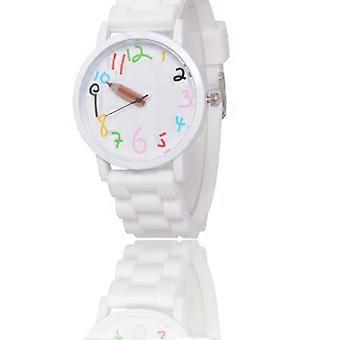 Lindo relógio infantil de quartzo para aprendizado de horas, conjunto com 2 peças.