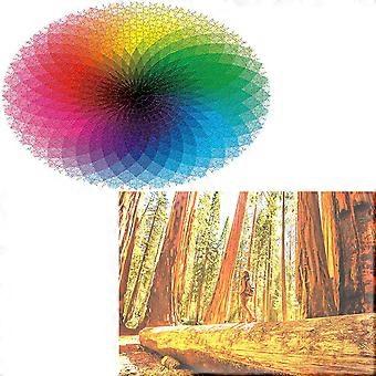 1000-teiliges Puzzle für Erwachsene, farbenfrohes Regenbogenmotiv, beschriftete Rückseite, dicke, robuste Teile
