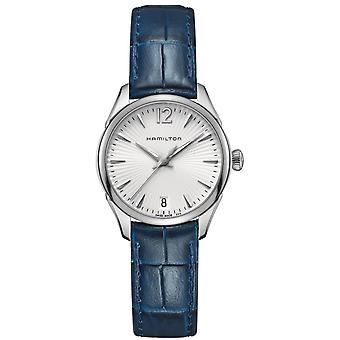 R. Hamilton jazzm lady qz 30mm p.az e.si Swiss Quartz Analog Woman Watch with Synthetic Leather Bracelet H42211655
