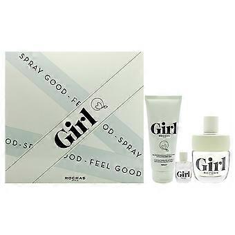 Rochas Girl By Rochas For Women - 3 Pc Gift Set 3.3oz Edt Spray, 3.3oz Body Wash, 0.15oz Edt Spray