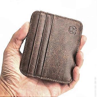 Men's Business & Credit Card Super Slim Soft Cowhide Leather Card Holder