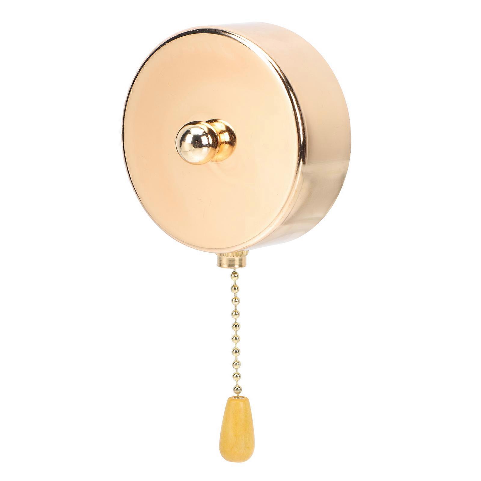 Durable Pull Chain Lamp Accessory for Ceiling Fan 1Pcs Golden Pullswitch