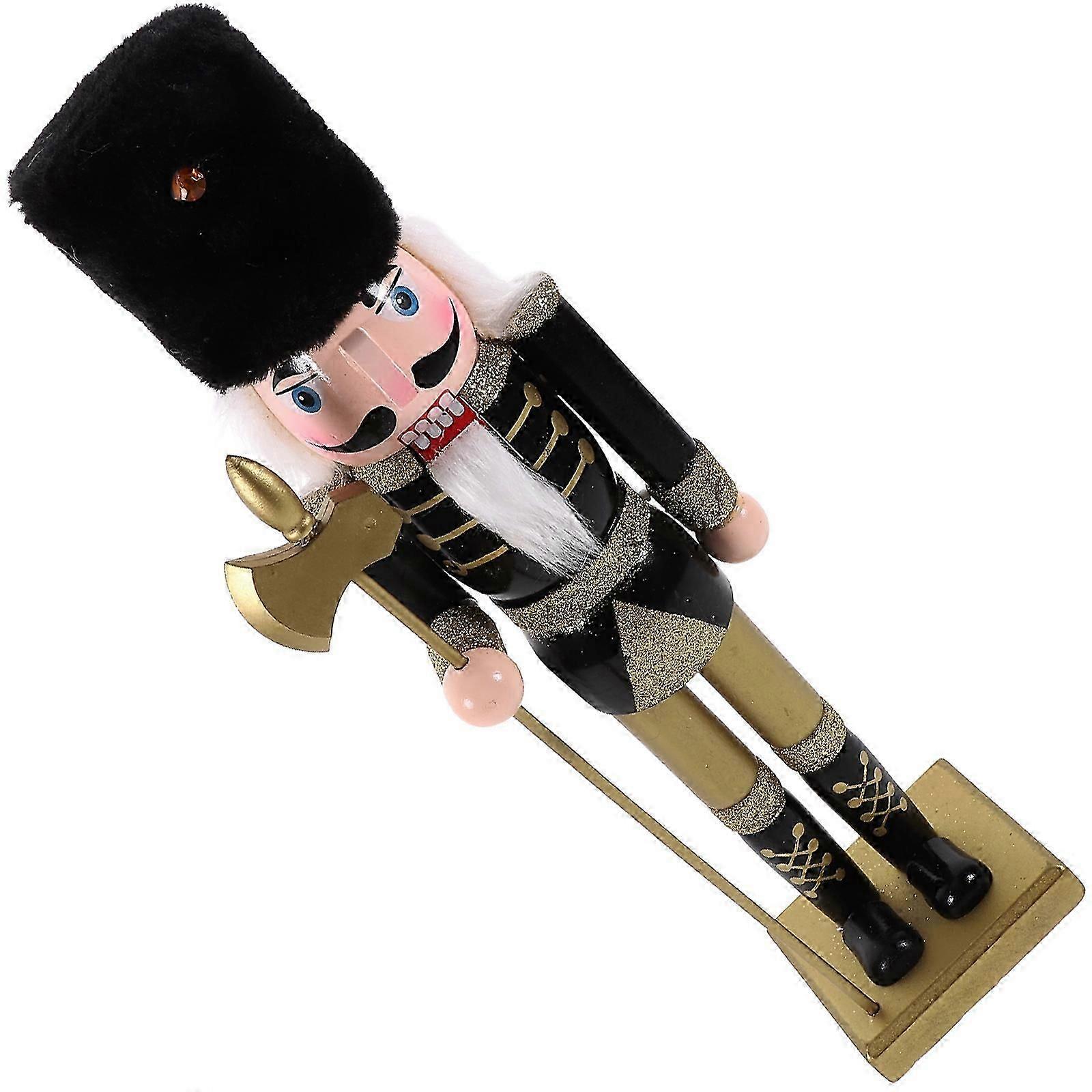 Wooden Nutcracker Puppet Christmas Nutcracker Ornament for Tabletop Decor