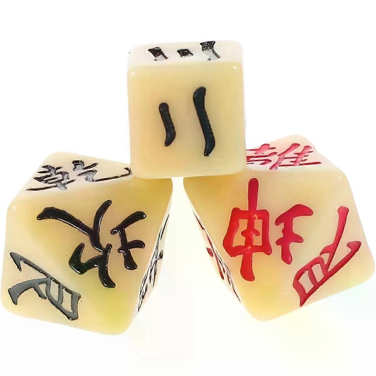 3pcs Resin Divination Dice Flat Sides for Tabletop Gaming