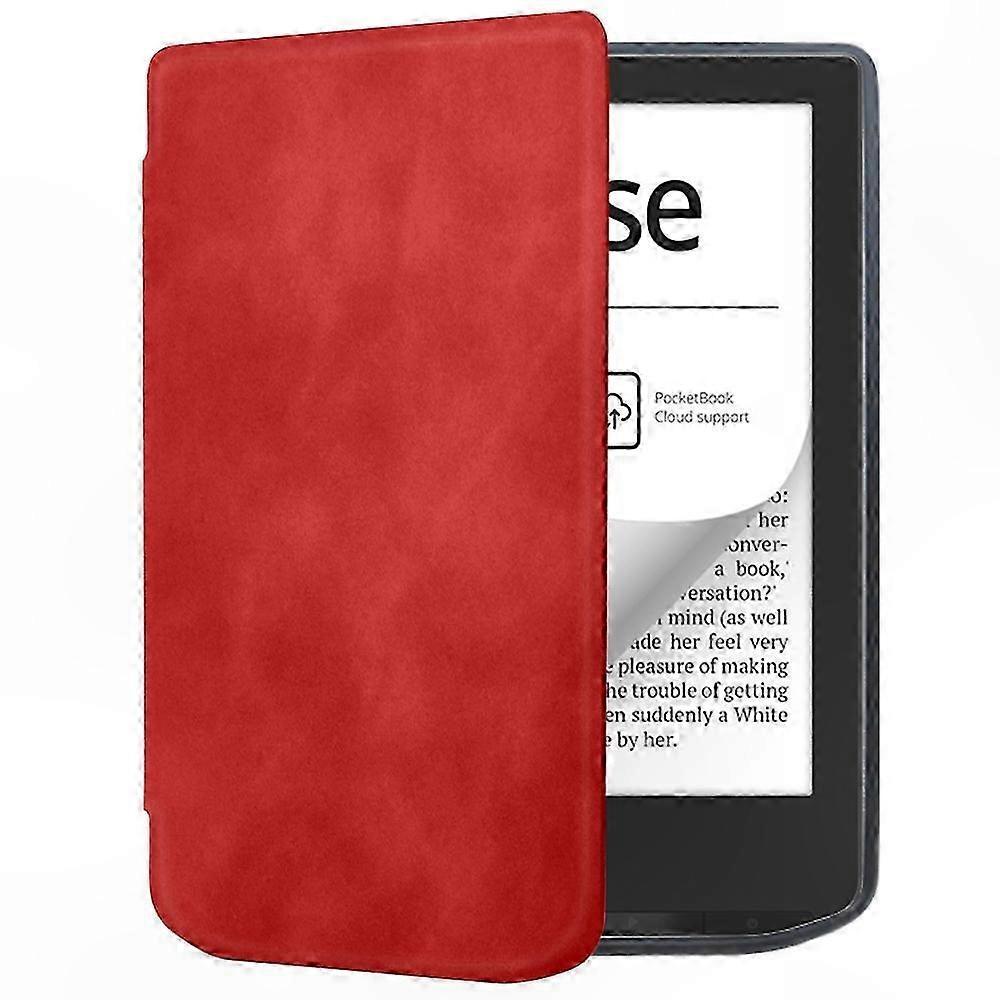Leather Auto Sleep/Wake Protective Cover for E-Reader, Compatible with PocketBook Verse Pro