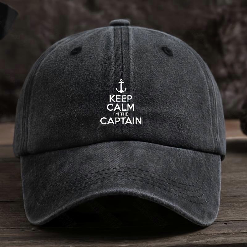 Fun 'Keep I'M The Captain' Printed Baseball Cap Adjustable Breathable Hat