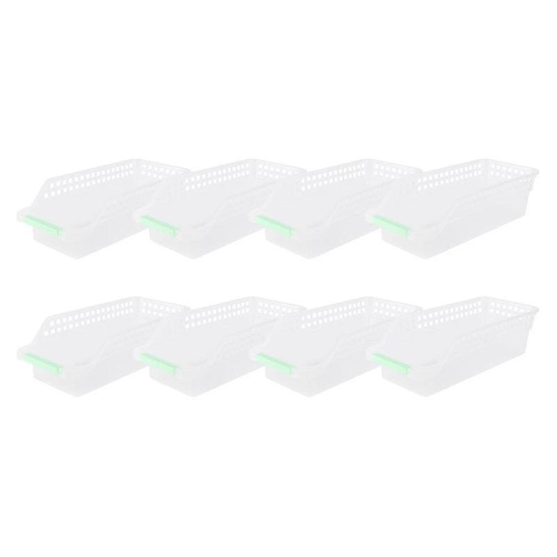 28X12.5cm Random Color Refrigerator Accessories 8pcs Household Storage Box Bathroom Storage Basket F