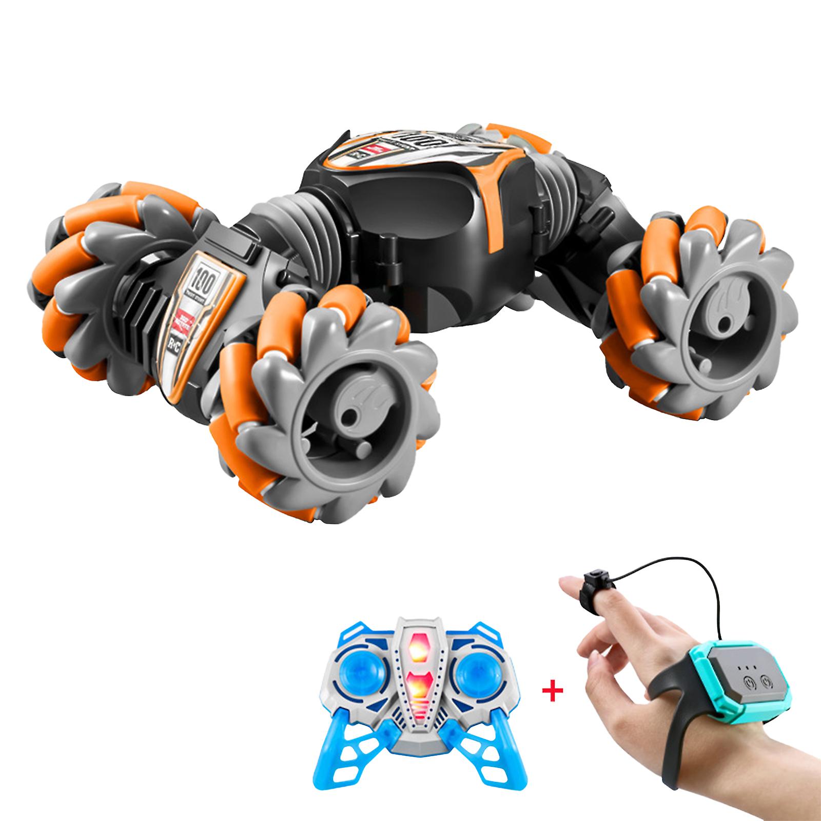 Remote Control Gesture Sensor Toy Cars,360 Flips Gesture Sensing Rc Stunt Car With Light & Music + Tail Spray,100% New