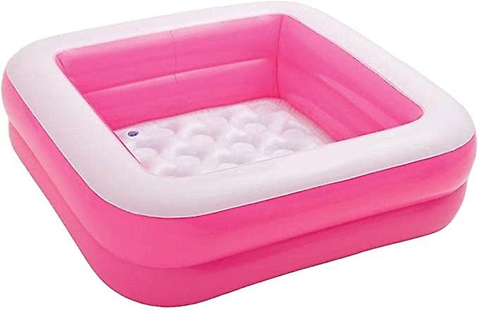 Pink Portable Rectangular Pool Children's Inflatable Bed 85*85*23cm