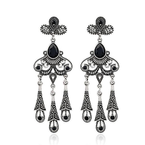 Veile Studios Retro Style Tear Drop Tassels Dangle Earrings