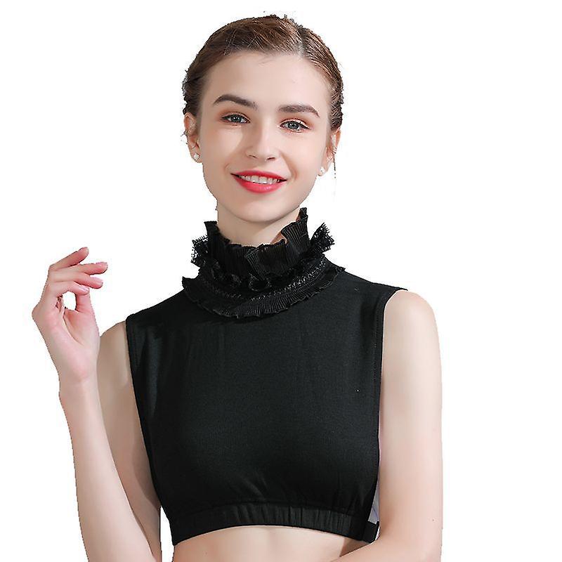 Women's Fake Collar Detachable Half Detachable Children All-matching Detachable Multi-functional Winter Knitting Wooden Ear With Sweater