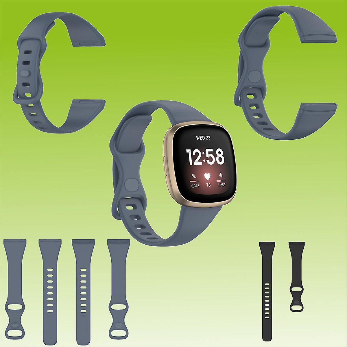 Fitbit Versa 4 / Versa 3 / Sense Plastik / Silikon Bileklik Erkekler İçin / Boyut L Cyan Mavi Saat