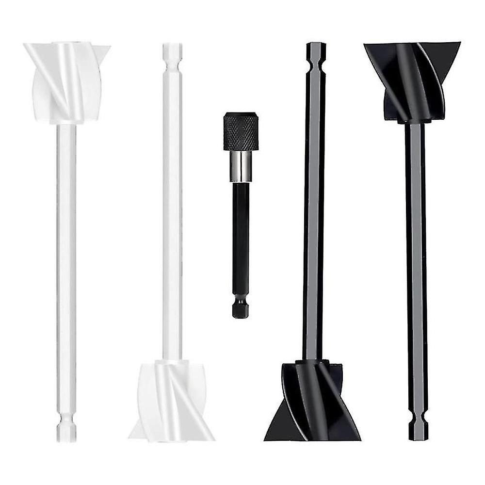 Resin Mixer Paddles For Drill, 4pcs Reusable Paint Mixer Drill With 1pcs Drill Extender, For Mixing