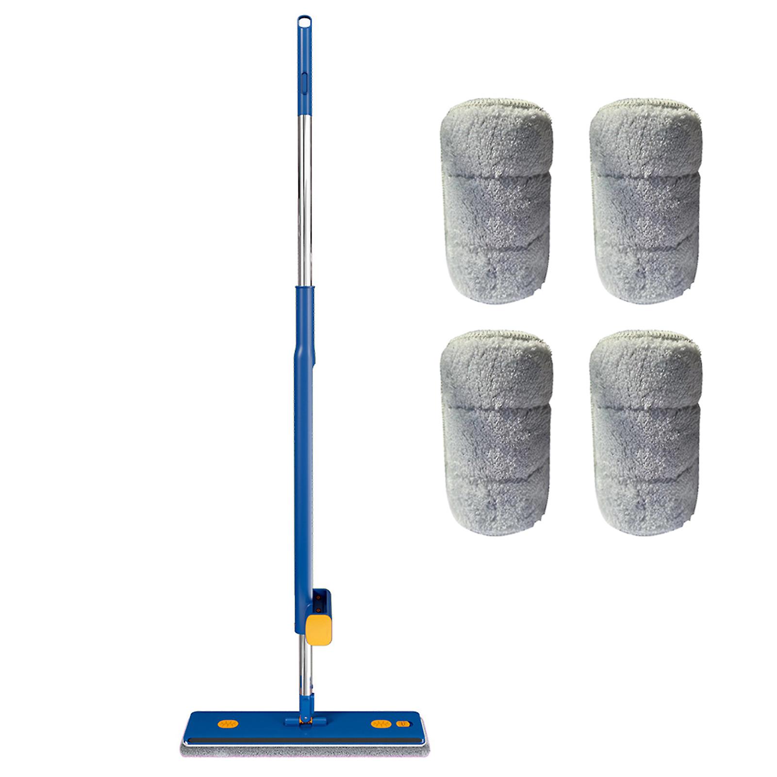 Soft Mopping Cloth Flat Mop with Rotatable Head Washable Rectangle-Shape Mop Home Cleaning Tools