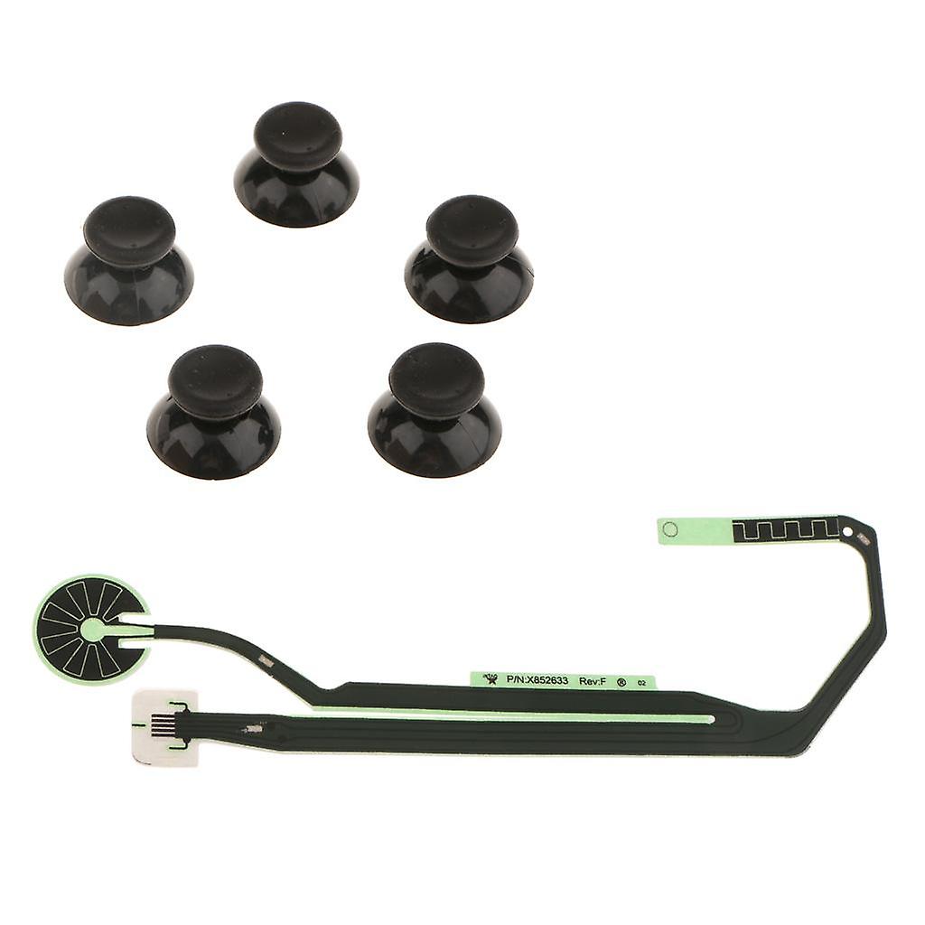 Thumb Stick Grip Cap Cover + Power Button Flex Cable for  360 Slim