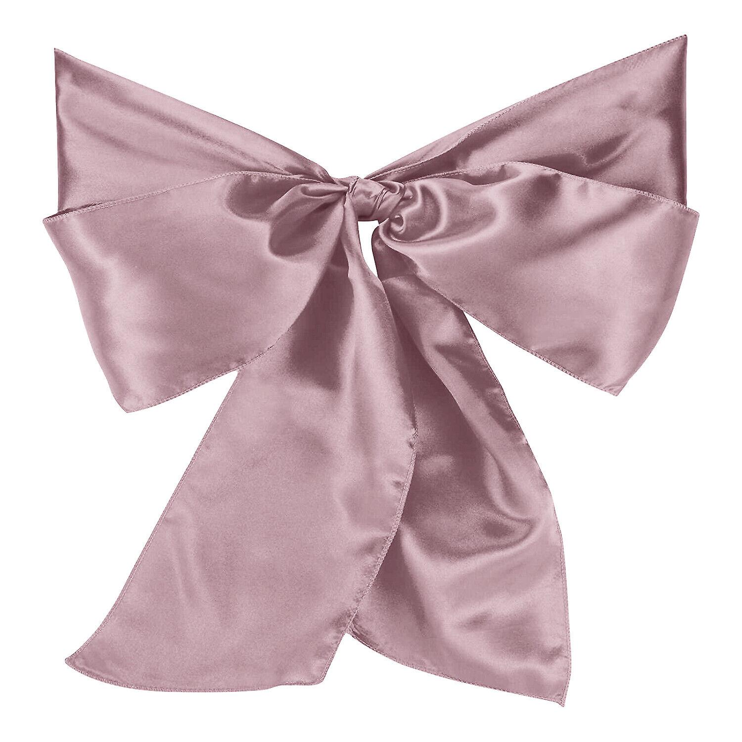 Satin stol täcker Sashes Bow för dekor