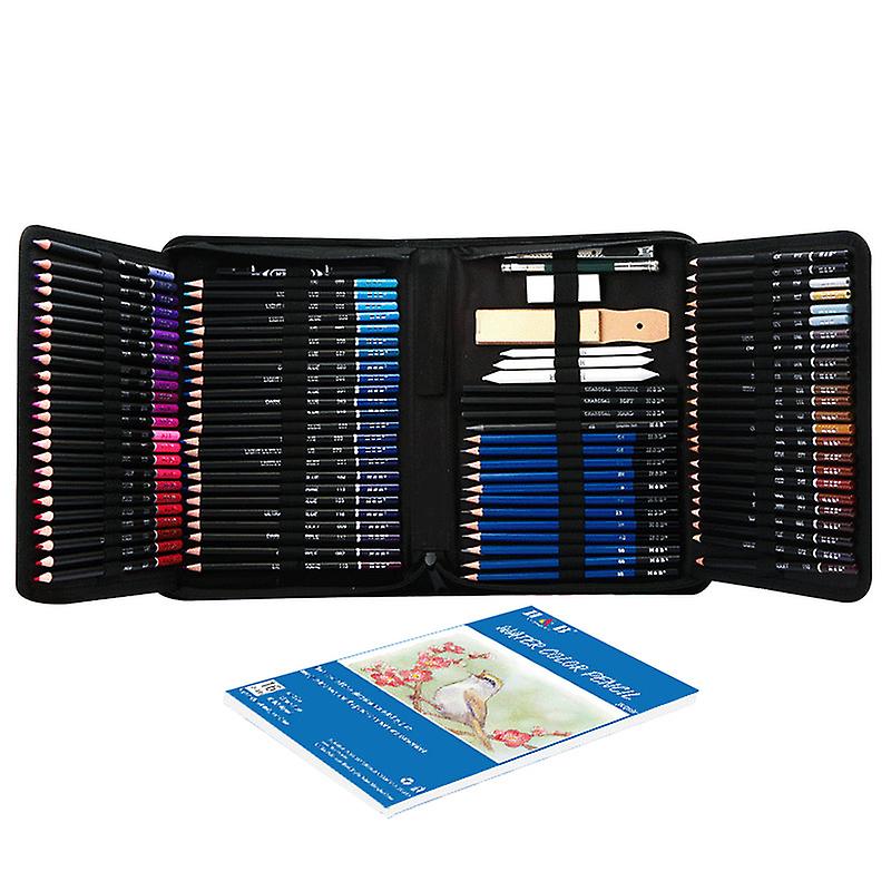 H&b 145-piece Professional Oil Colored Pencils And Sketch Set