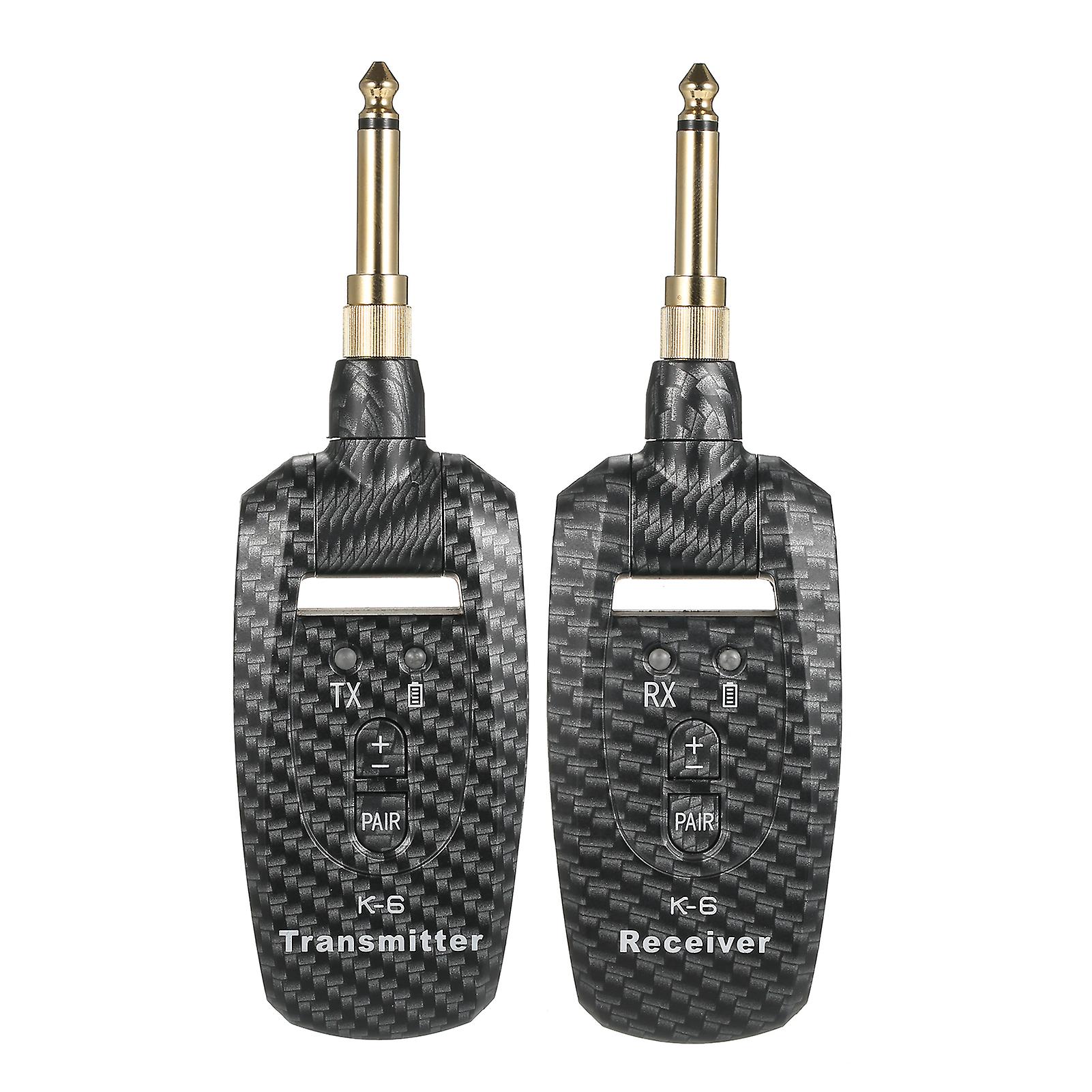 Portable Uhf Wireless Guitar Transmitter And Receiver Set