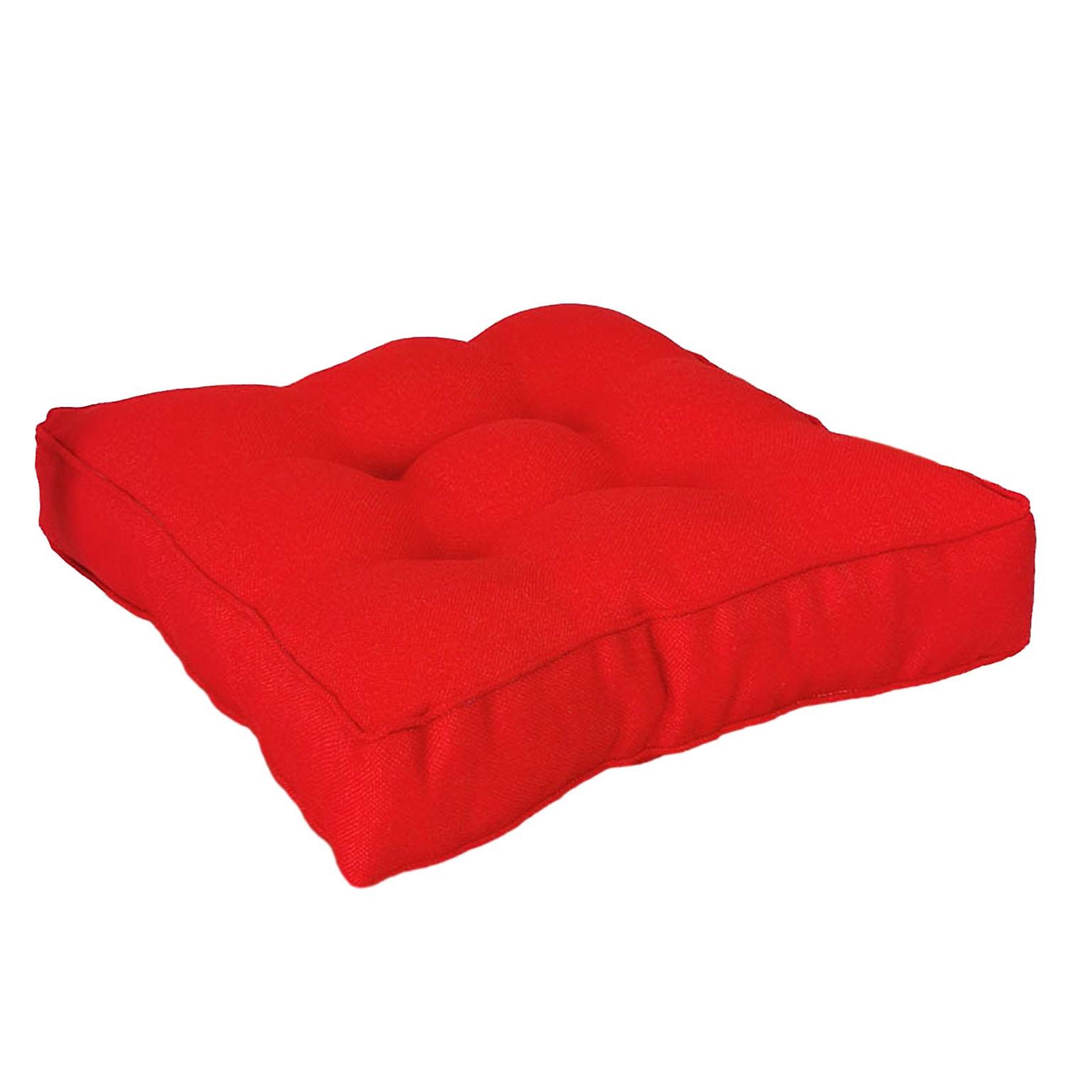 Solid Color Square Seat Cushion Breathable Cotton Linen Thickened High Elastic Padded Super Soft Hom