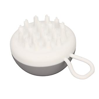 Pet Bath Brush Soft Bristle Massage Exfoliating Silicone Dog Cat Grooming Shower Brush with Shampoo Dispenser Gray Tooth Brush