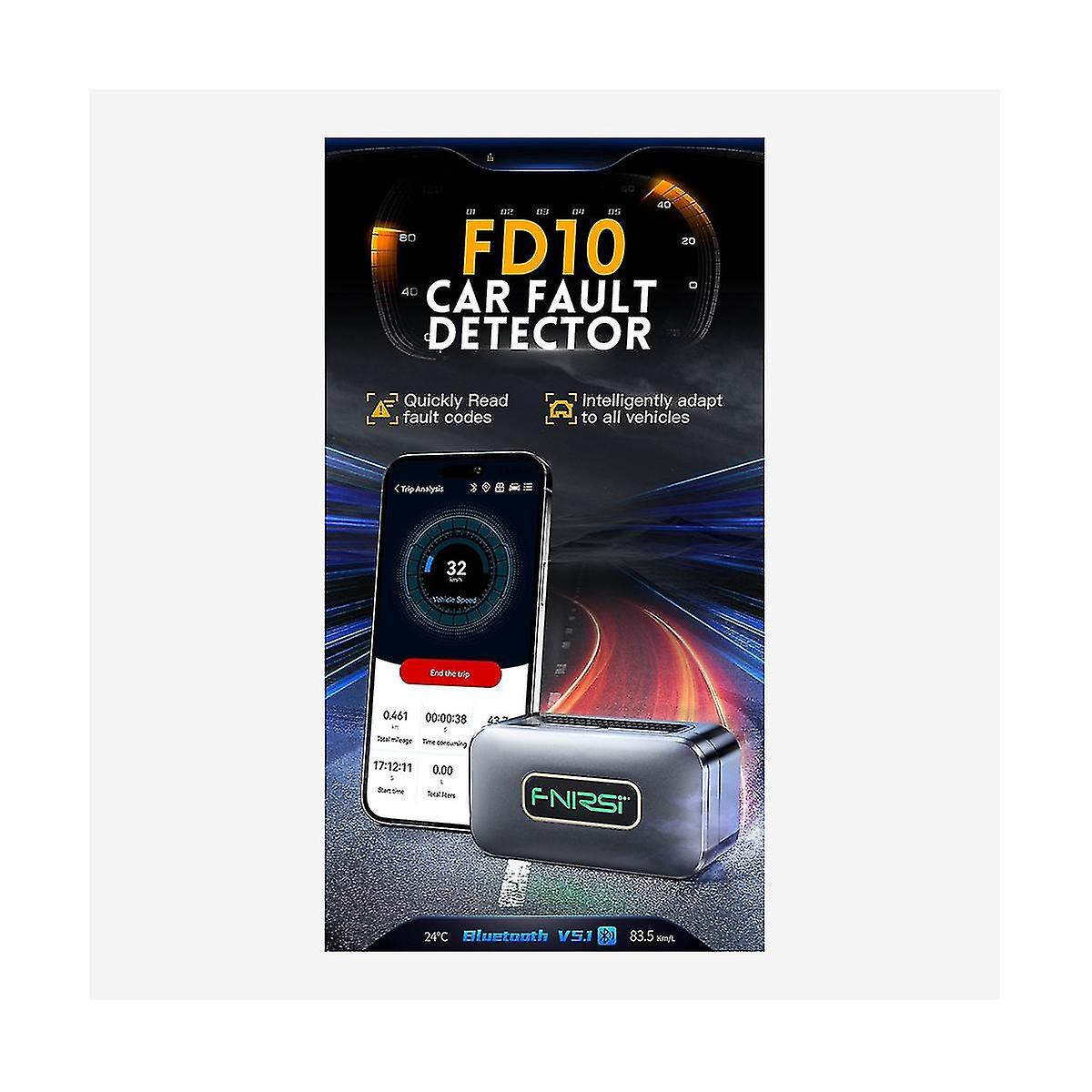 Fd10 Car Obd2 Scanner Code Reader Clear Error Obd Diagnostic Tool For Ios Android Bt 5.1 Check Eng