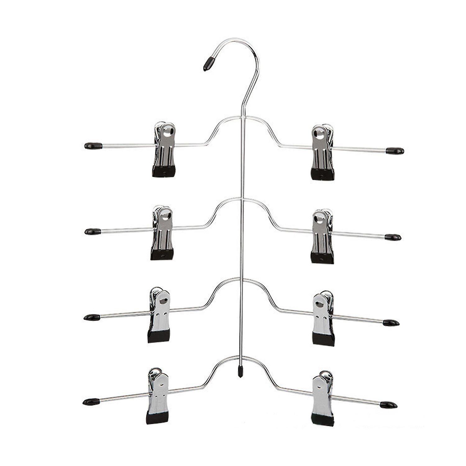 Pants Hanger Multi-layered Rustproof Simple Installation 4 Tier Wardrobe Clothes Organizer Pants Han