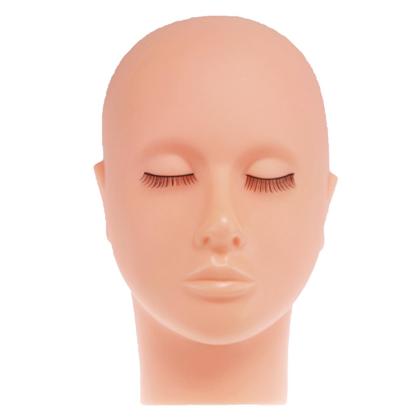 Mannequin Flat Head Silicone Practice False Eyelash Extensions Make Up Model Massage Training High Quality
