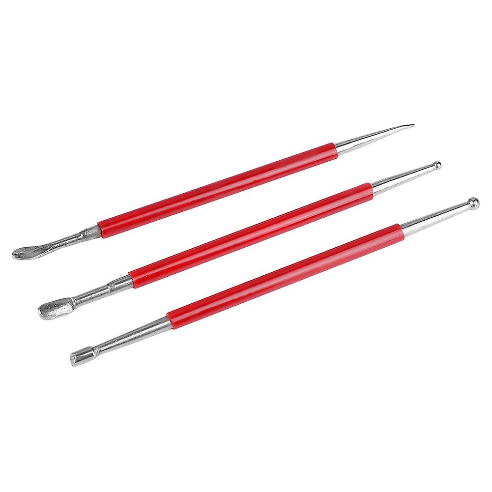 Set of 3 handmade leather, plastic and rubber printing press wipers