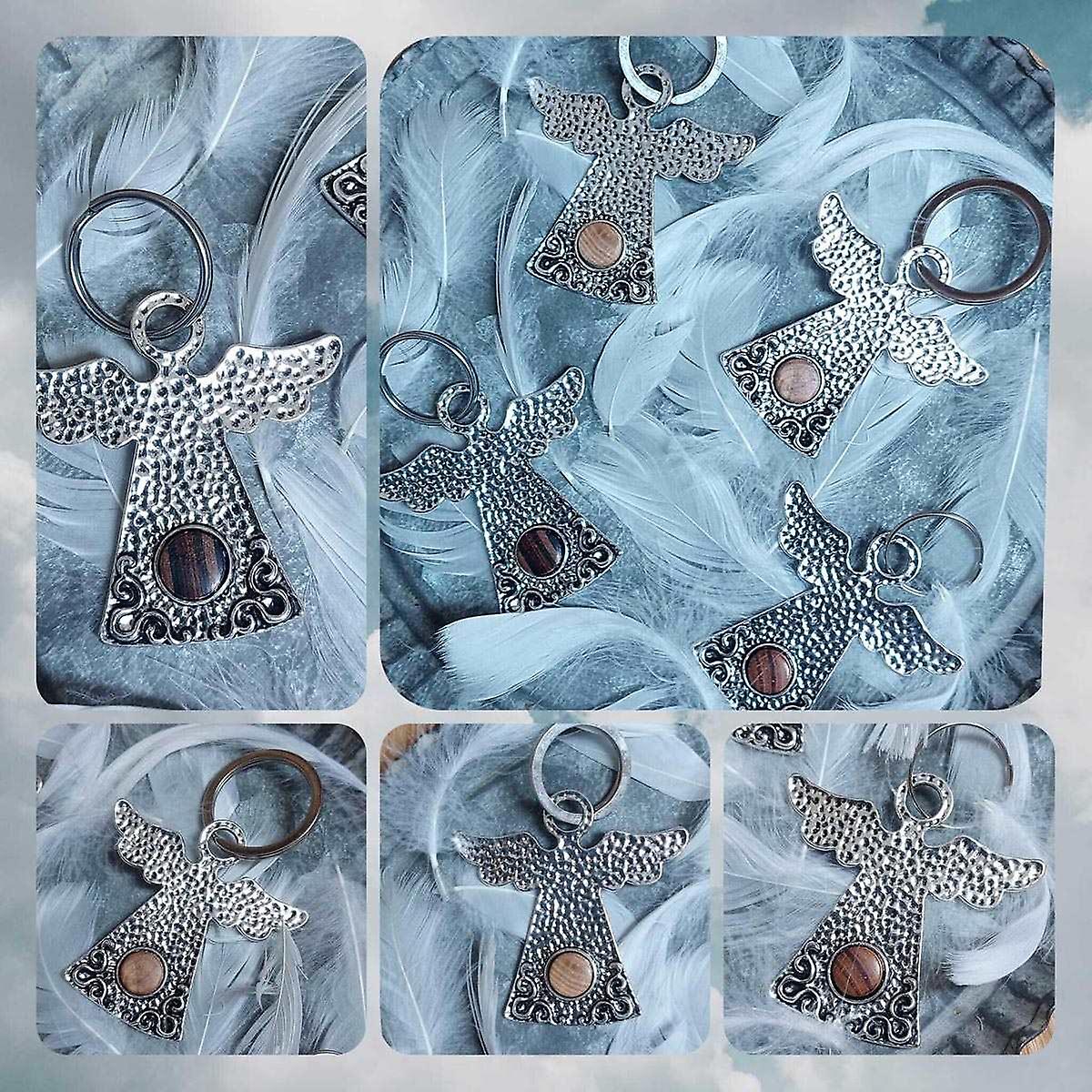 Drewniany brelok Anioł