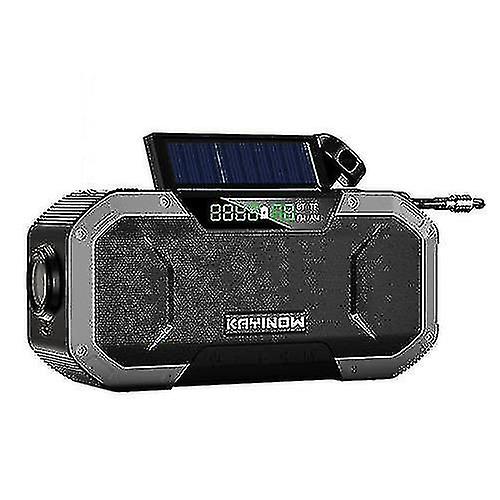 Newest Convenient Bluetooth-compatible Speaker Emergency Solar Hand Crank W