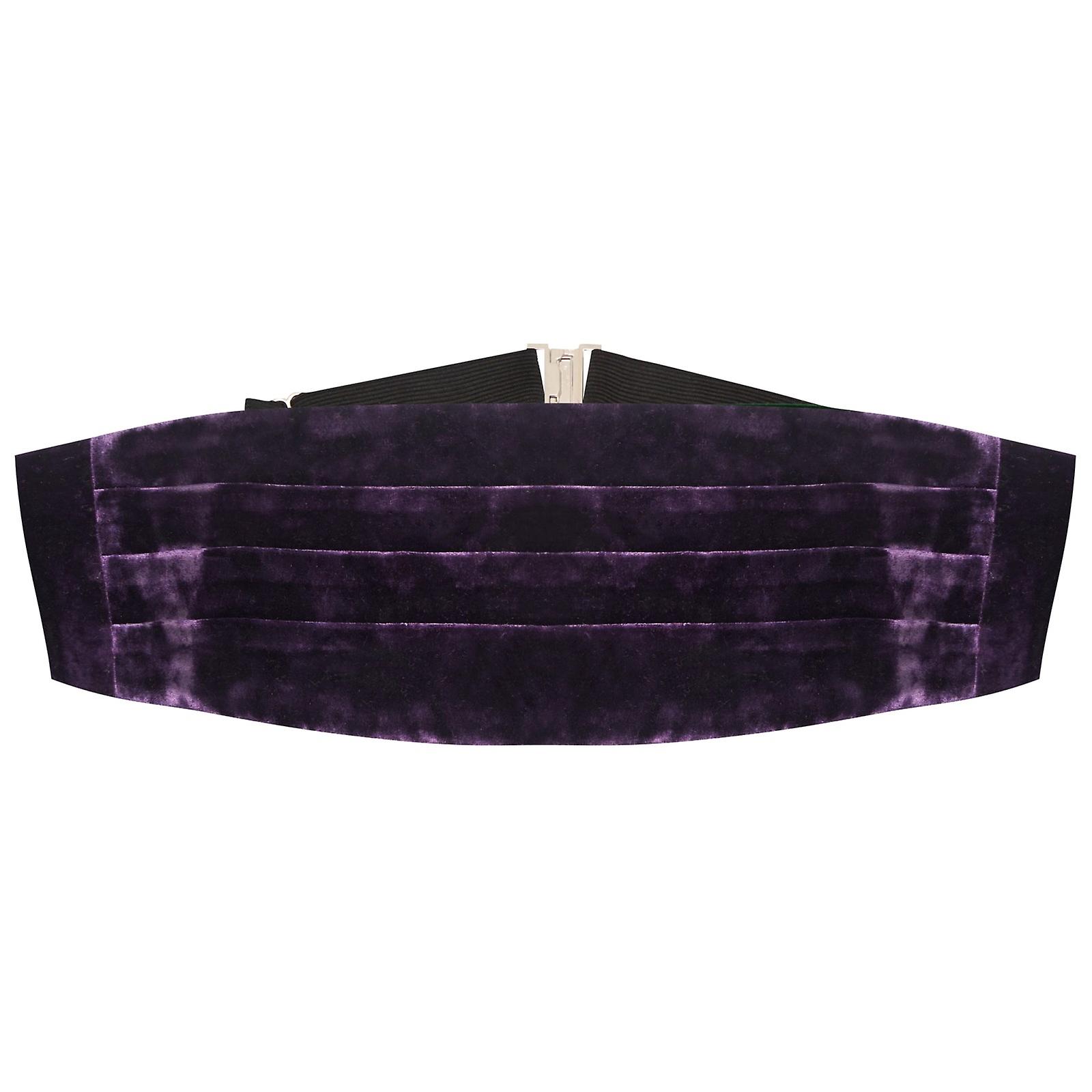 Purple Crushed Velvet Cummerbund